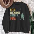 Husband Papa Angler Hero S Sweatshirt Geschenke für alte Frauen