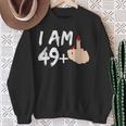 Ich Bin 49 Plus 1 Mittelfinger Zum 50 Geburtstag Sweatshirt Geschenke für alte Frauen
