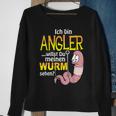 Ich Bin Angler, Willst Du Mein Wurm Sehen Sweatshirt, Schwarz Geschenke für alte Frauen