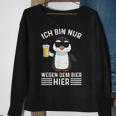 Ich Bin Nur Wegen Dem Bier Hier Party Sweatshirt Geschenke für alte Frauen