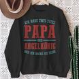 Ich Habe Zwei Titel Papa Und Angelkönig Ich Rocke Sie Beid Sweatshirt Geschenke für alte Frauen