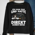 Ich Kam Sah und Hatte Keinen Bock Berner Sennenhund Sweatshirt, Lustiges Hundemotiv Geschenke für alte Frauen