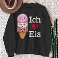 Ich Liebe Eiscreme In Waffle Horn Ice Balls Sweatshirt Geschenke für alte Frauen