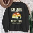 Ich Liebe Es Wenn Meine Frau Mich Fischnläst Carp Fishing Sweatshirt Geschenke für alte Frauen