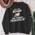 Ich Liebe Hühner Die Kacken Frühstück Sweatshirt Geschenke für alte Frauen