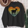 Ich Liebe Ziegen Retro Heart Goat Farm Sweatshirt Geschenke für alte Frauen