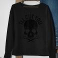 I'll Cut You Barber Skull Hairstylist Hairdresser Sweatshirt Gifts for Old Women
