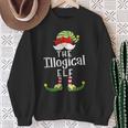 Illogical Elf Group Christmas Pajama Party Sweatshirt Gifts for Old Women