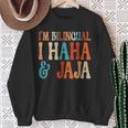 I’M Bilingual Haha And Jaja Spanish Heritage Month Teacher Sweatshirt Gifts for Old Women