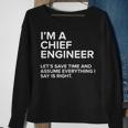 I'm A Chief Engineer Joke Women Sweatshirt Gifts for Old Women