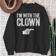 I'm With The Clown Matching Clown Costume Sweatshirt Gifts for Old Women