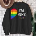I'm Hers Shes Mine Lesbian Couples Matching Lgbt Pride Flag Sweatshirt Gifts for Old Women