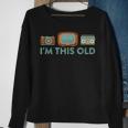 I'm This Old Retro Vintage Tv Boom Box Camera Baby Boomer Sweatshirt Gifts for Old Women