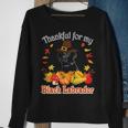 I'm Thankful For My Black Labrador Dog Lover Pumpkin Fall Sweatshirt Gifts for Old Women