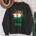 India Retro Vintage Watercolors Sport Indian Flag Souvenir Sweatshirt Gifts for Old Women