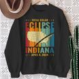 Indiana Vintage Path Of Totality Solar Eclipse April 8 2024 Sweatshirt Gifts for Old Women