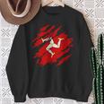 Isle Of Man Flag Island Manx Flag Scratcher Isle Of Man Sweatshirt Geschenke für alte Frauen