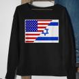 Israel And America Friendship Countries Flag Outfit Sweatshirt Gifts for Old Women