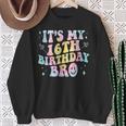 Its My 16Th Birthday Bro 16 Years Old Vintage Tie Dye Groovy Sweatshirt Gifts for Old Women