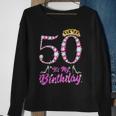 It's My 50Th Birthday Queen Tiara Shoes 50 Yrs Old Bday Sweatshirt Gifts for Old Women