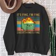 It's Fine I'm Fine Everything's Fine Lil Dumpster Fire Sweatshirt Gifts for Old Women