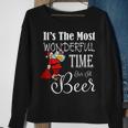 It's The Most Wonderful Time For A Beer Christmas Santa Hat Sweatshirt Gifts for Old Women