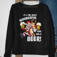 It's The Most Wonderful Time For A Beer Santa Xmas Sweatshirt Gifts for Old Women