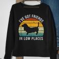 I've Got Friends In Low Places Basset Hound Retro Sweatshirt Gifts for Old Women