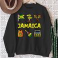 Jamaica Icons Jamaican Flag Love Reggae Guitar Maracas Sweatshirt Gifts for Old Women