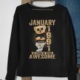 January 1991 33Th Birthday 2024 33 Years Of Being Awesome Sweatshirt Gifts for Old Women