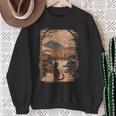 Japanese Cat With Landscape And Mountain Sweatshirt Gifts for Old Women