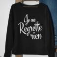 Je Ne Regrette Rien French Black Sweatshirt Geschenke für alte Frauen