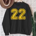 Jersey 22 Golden Yellow Sports Team Jersey Number 22 Sweatshirt Gifts for Old Women