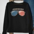 Jonesboro Ga Vintage Us Flag Sunglasses Sweatshirt Gifts for Old Women