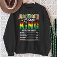 Junenth Black King Nutrition Facts Melanin African Men Sweatshirt Gifts for Old Women