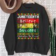 Junenth Is My Independence Day Black Pride Melanin Sweatshirt Gifts for Old Women