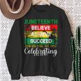 Junenth Is My Independence Day Black Pride Melanin Sweatshirt Gifts for Old Women