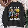 Just A Boy Who Loves Planets Astrology Space Solar Systems Sweatshirt Gifts for Old Women