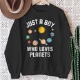 Just A Boy Who Loves Planets Sweatshirt Gifts for Old Women