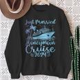 Just Married 2024 Wedding Ring Matching Honeymoon Cruise Sweatshirt Gifts for Old Women