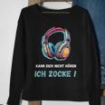 Kann Dich Nicht Hören Ich Zocke Sweatshirt für Gamer, Schwarzes Gaming Tee Geschenke für alte Frauen