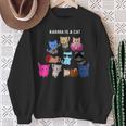 Karma Is A Cat Cat Cat Lovers Sweatshirt Gifts for Old Women