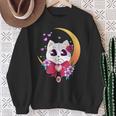 Kawaii Cat Moon Sakura Flowers Anime Neko Japanese Kitten Sweatshirt Gifts for Old Women