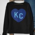 Kc Heart Kc Kansas City Kc Love Kc Powder Blue Kc 2-Letter Sweatshirt Gifts for Old Women
