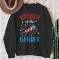 Keeper Of The Gender Reveal 4Th Of July Baby Shower Sweatshirt Gifts for Old Women