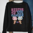 Keeper Of The Gender RevealCute Baby Bear Balloons Sweatshirt Gifts for Old Women
