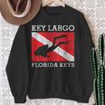 Key Largo Florida Scuba Dive Flag Souvenir Sweatshirt Gifts for Old Women