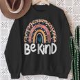 Be Kind Anti Bullying Orange Unity Day Leopard Raibow Sweatshirt Gifts for Old Women