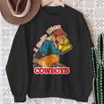 I Only Kiss Cowboys Vintage Western Cowgirl Sweatshirt Gifts for Old Women