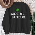 Kiss Me I'm Irish Saint Patrick Day Women Sweatshirt Gifts for Old Women
